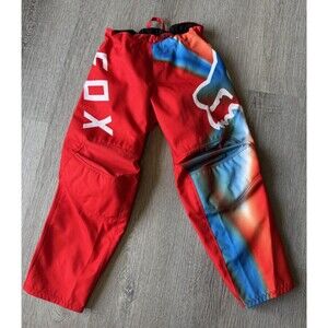 GENUINE FOX RACING 180 TOXSYK PANTS FLO RED KIDS 5 MX BMX ATV 29726-110